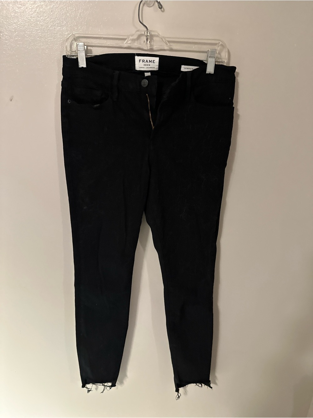 Frame Denim Black Ankle Skinny Jeans